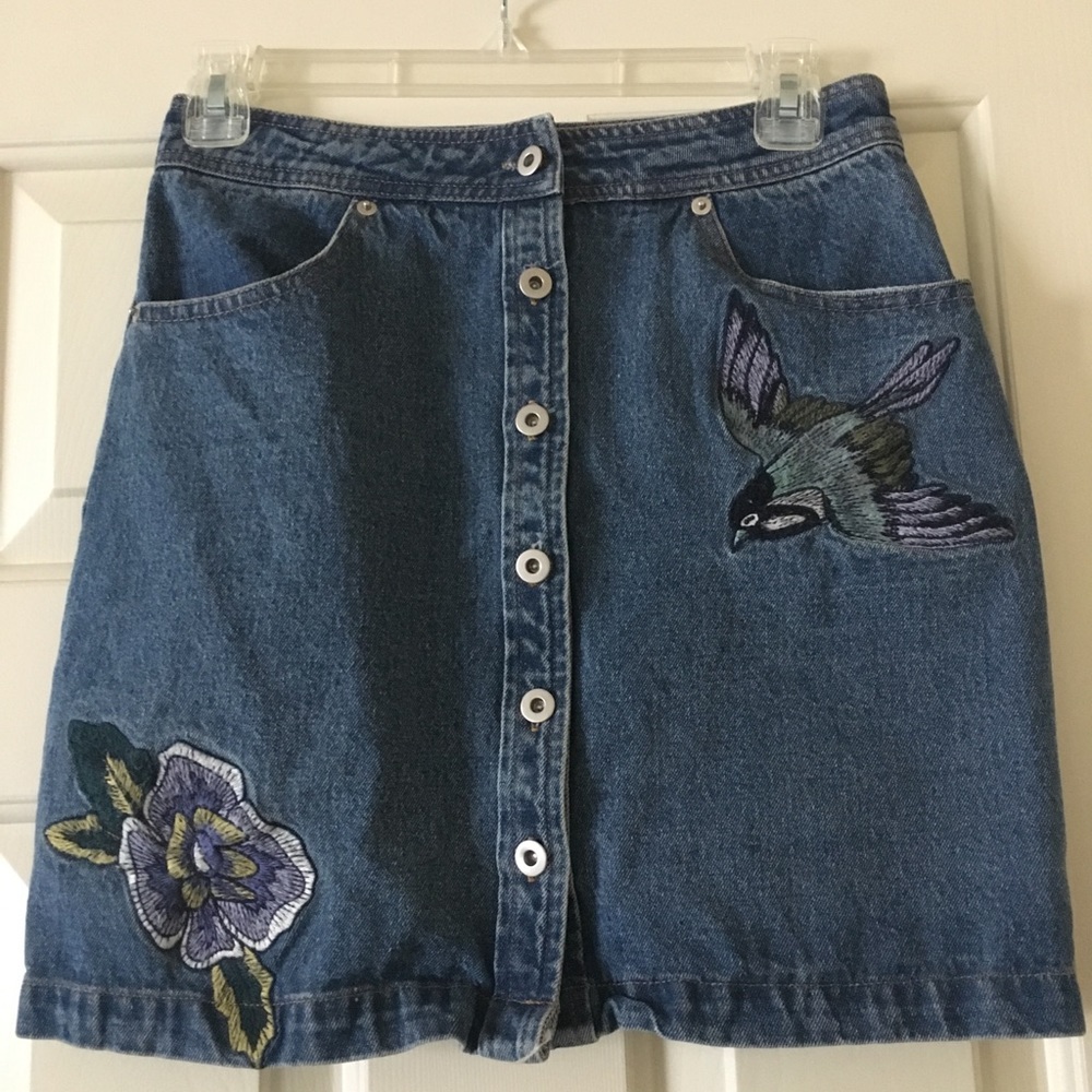 Mini denim skirt